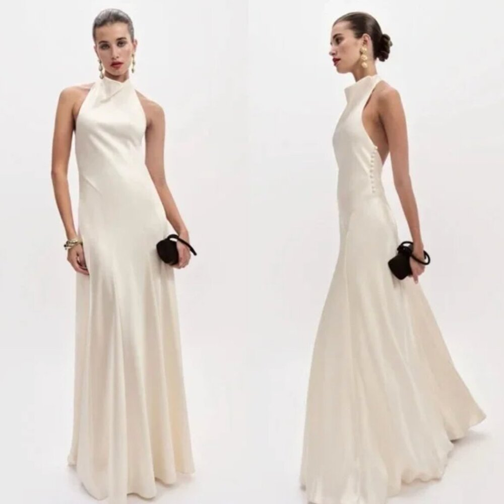 Reformation Roy Satin Dress